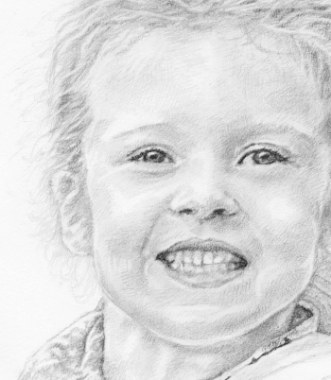 Wind Swept, Christmas present. Pencil drawing by Katerina Wood