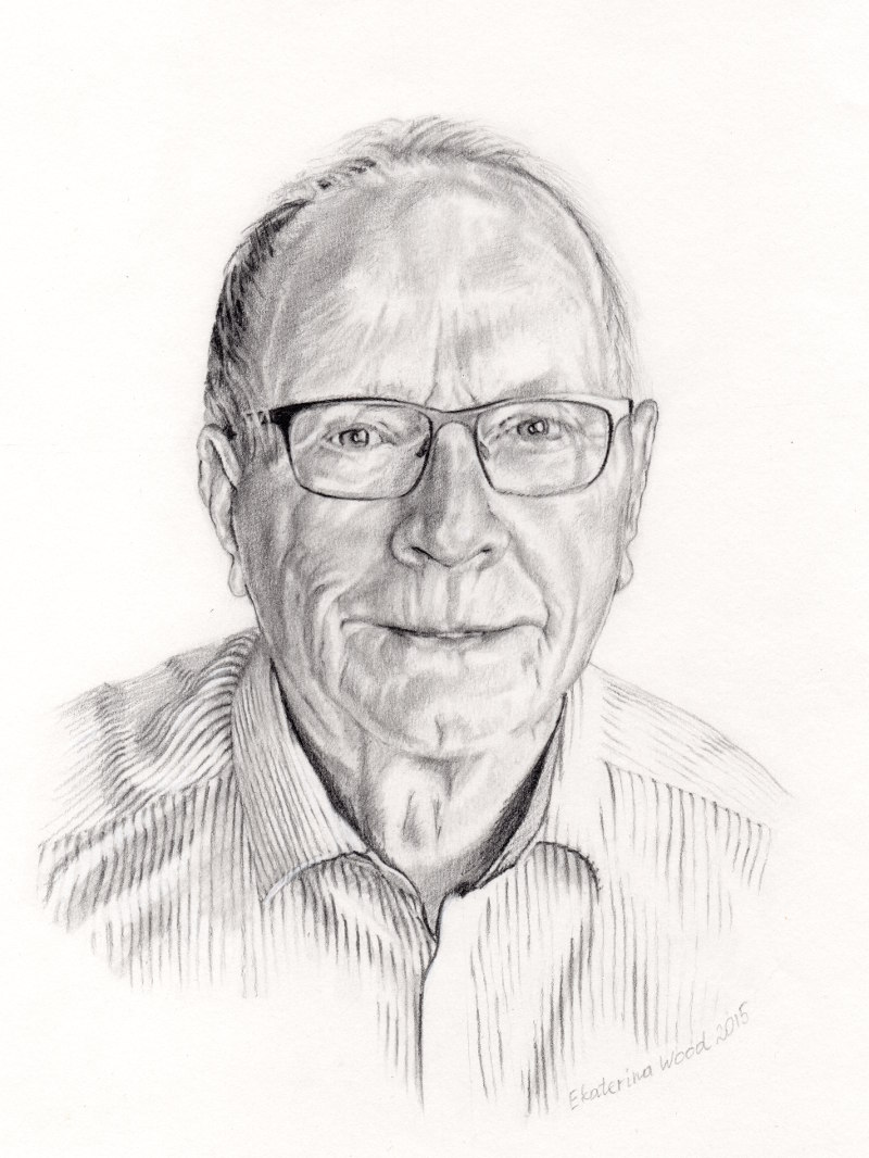 Frances's Dad, . Pencil drawing by Katerina Wood